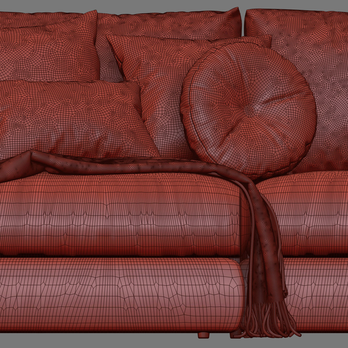 Sofas set 7 sectional sofa with side table 3D model_6