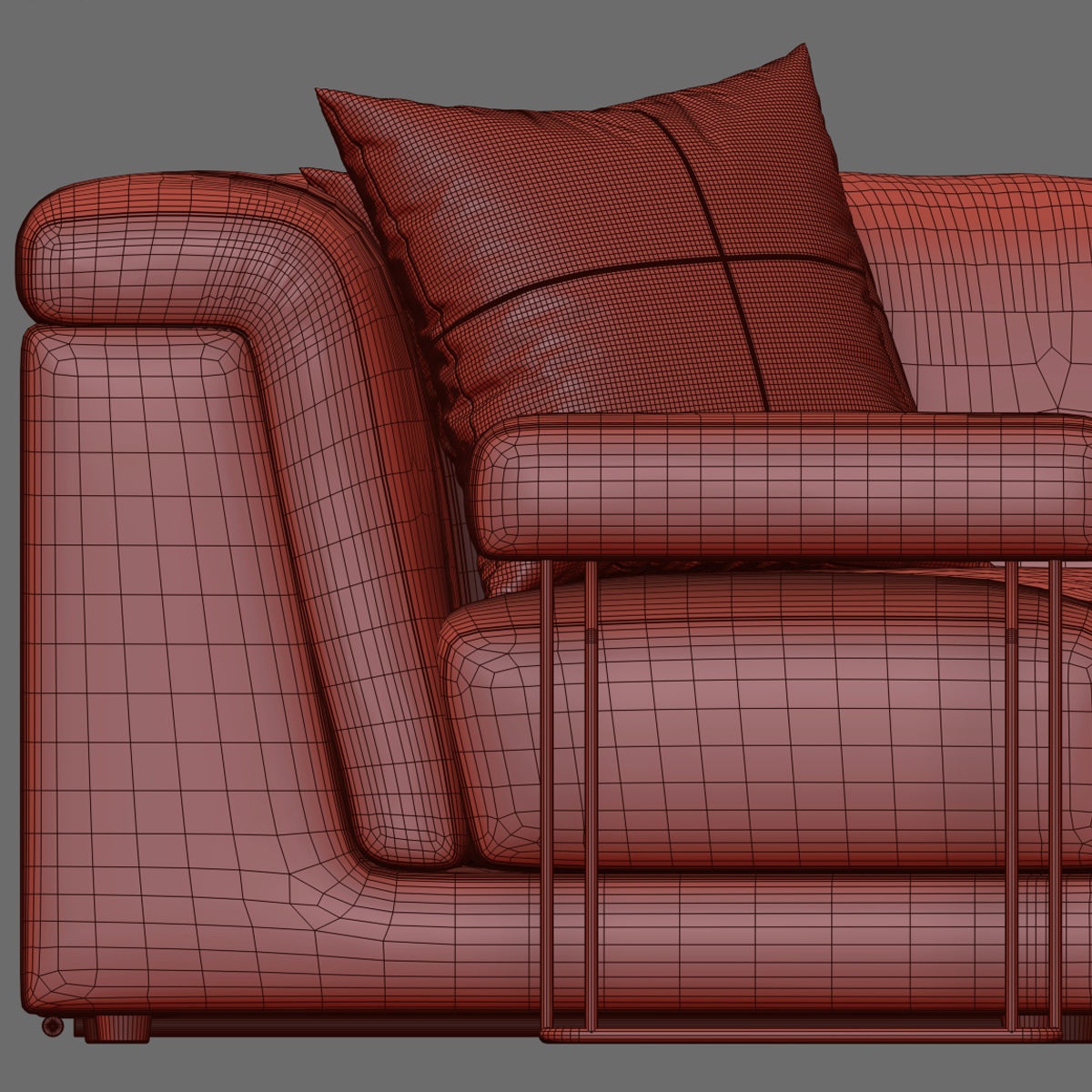 Sofas set 7 sectional sofa with side table 3D model_31