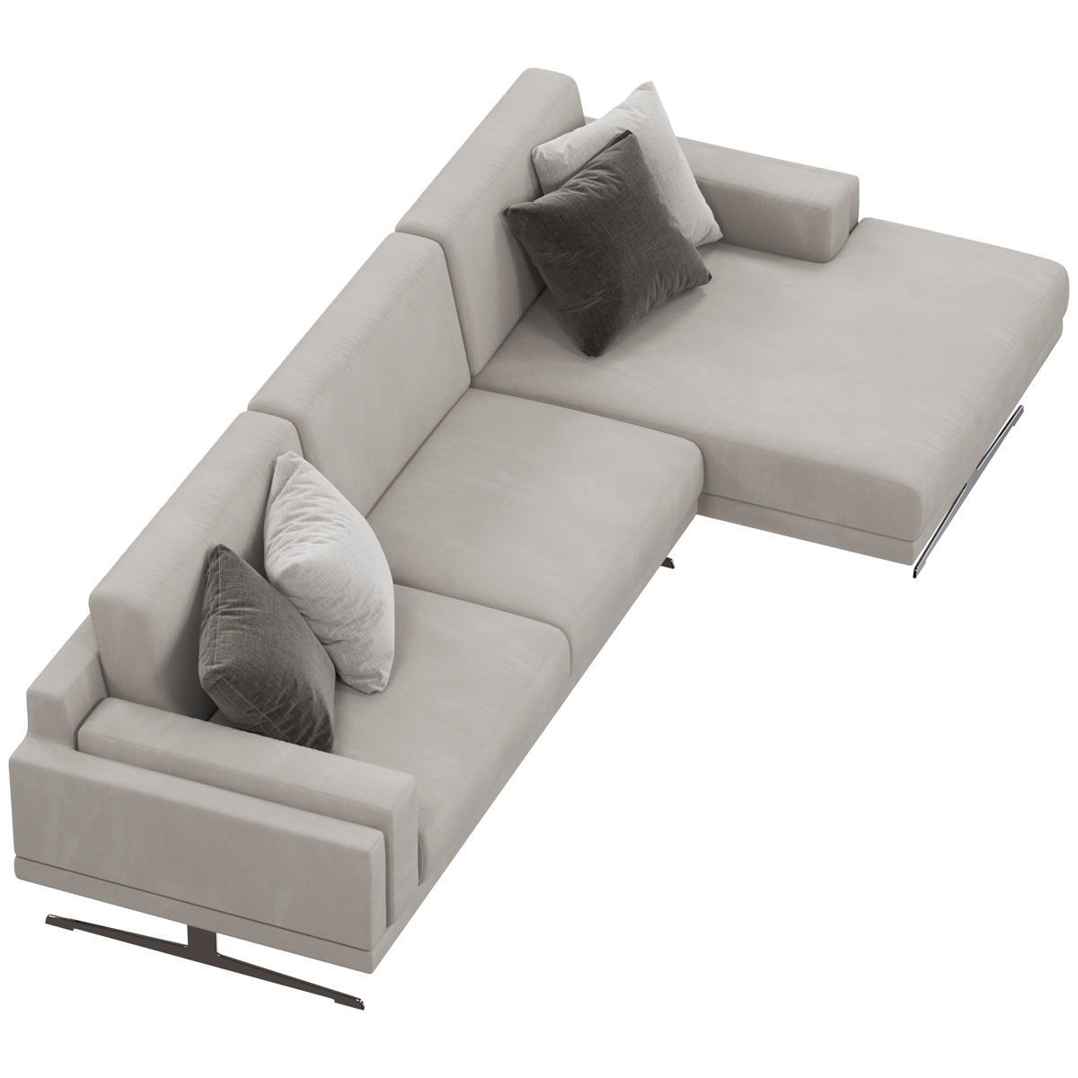 Sofas set 7 sectional sofa with side table 3D model_15