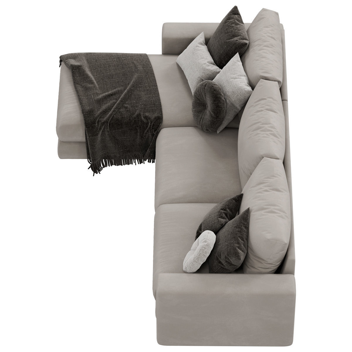 Sofas set 7 sectional sofa with side table 3D model_3