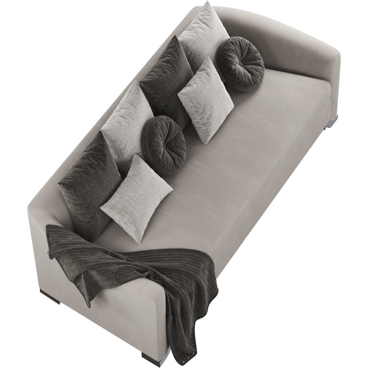 Sofas set 7 sectional sofa with side table 3D model_43