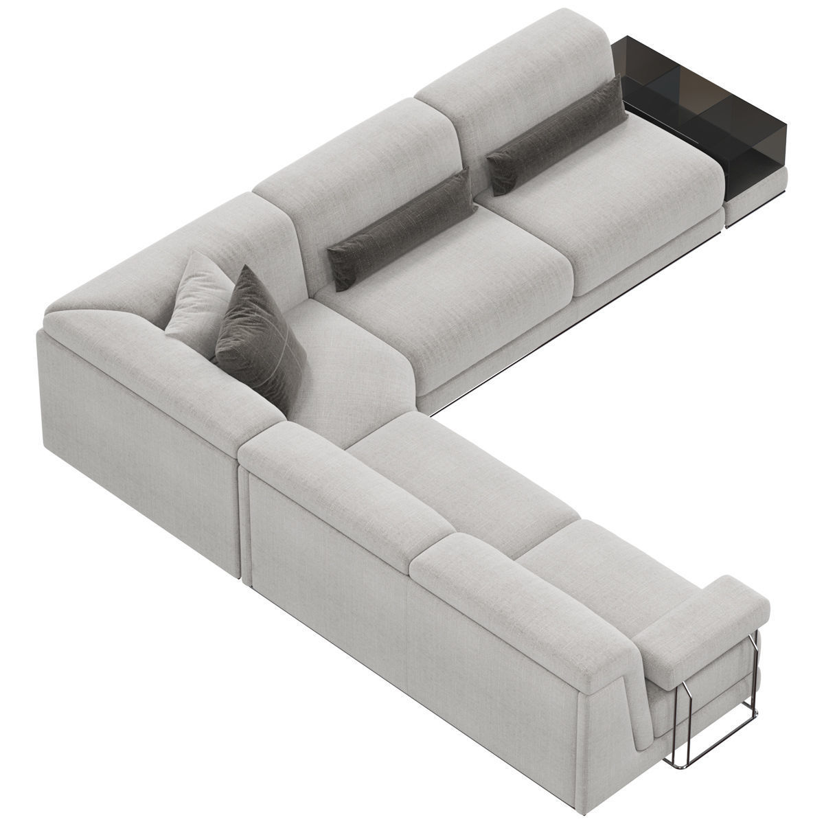 Sofas set 7 sectional sofa with side table 3D model_30
