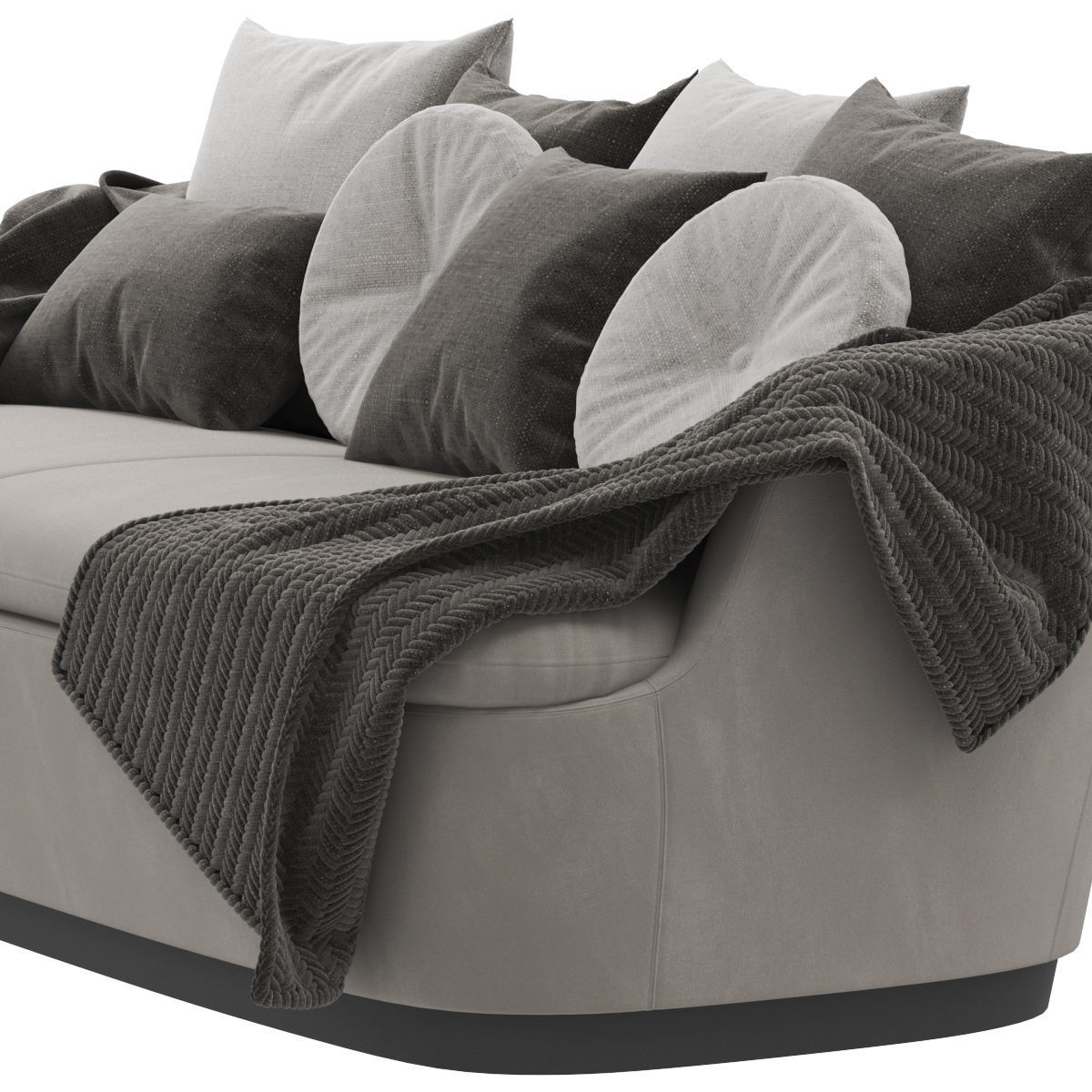 Sofas set 7 sectional sofa with side table 3D model_39