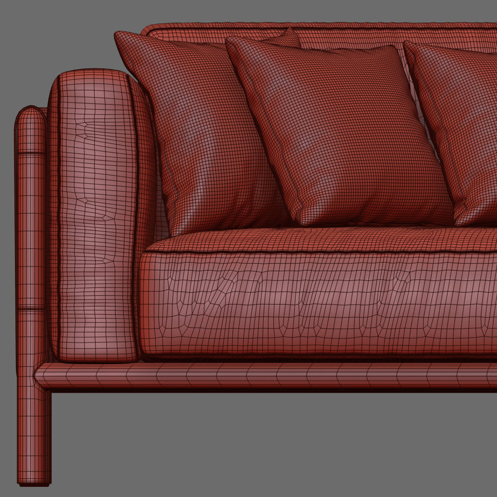 Sofas set 7 sectional sofa with side table 3D model_22