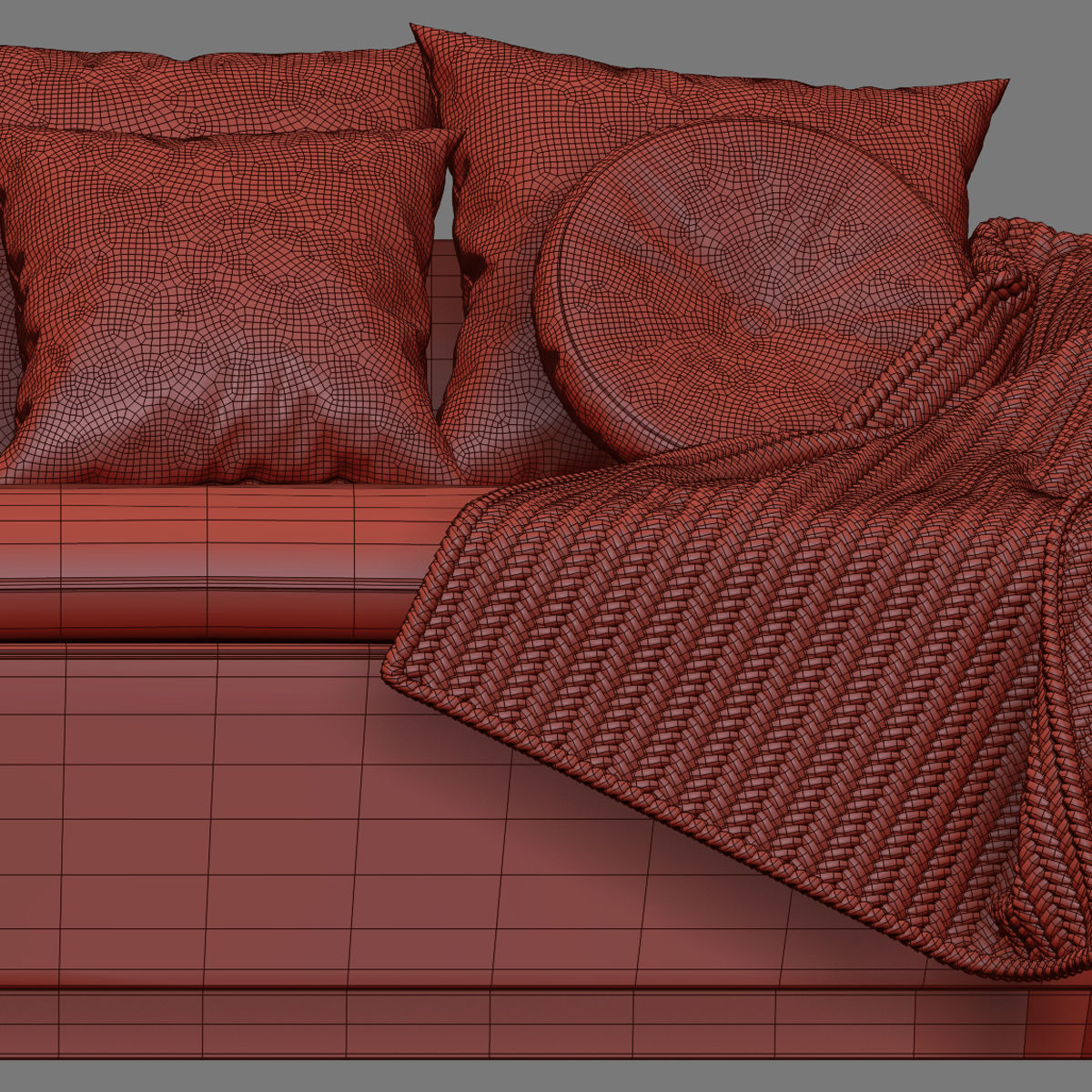 Sofas set 7 sectional sofa with side table 3D model_40