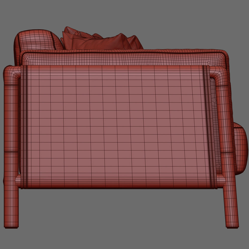 Sofas set 7 sectional sofa with side table 3D model_24