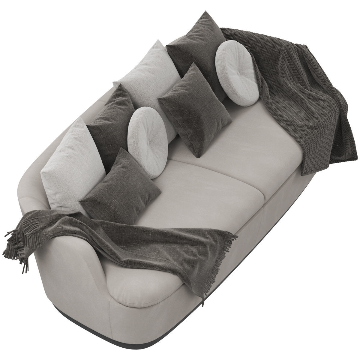 Sofas set 7 sectional sofa with side table 3D model_35