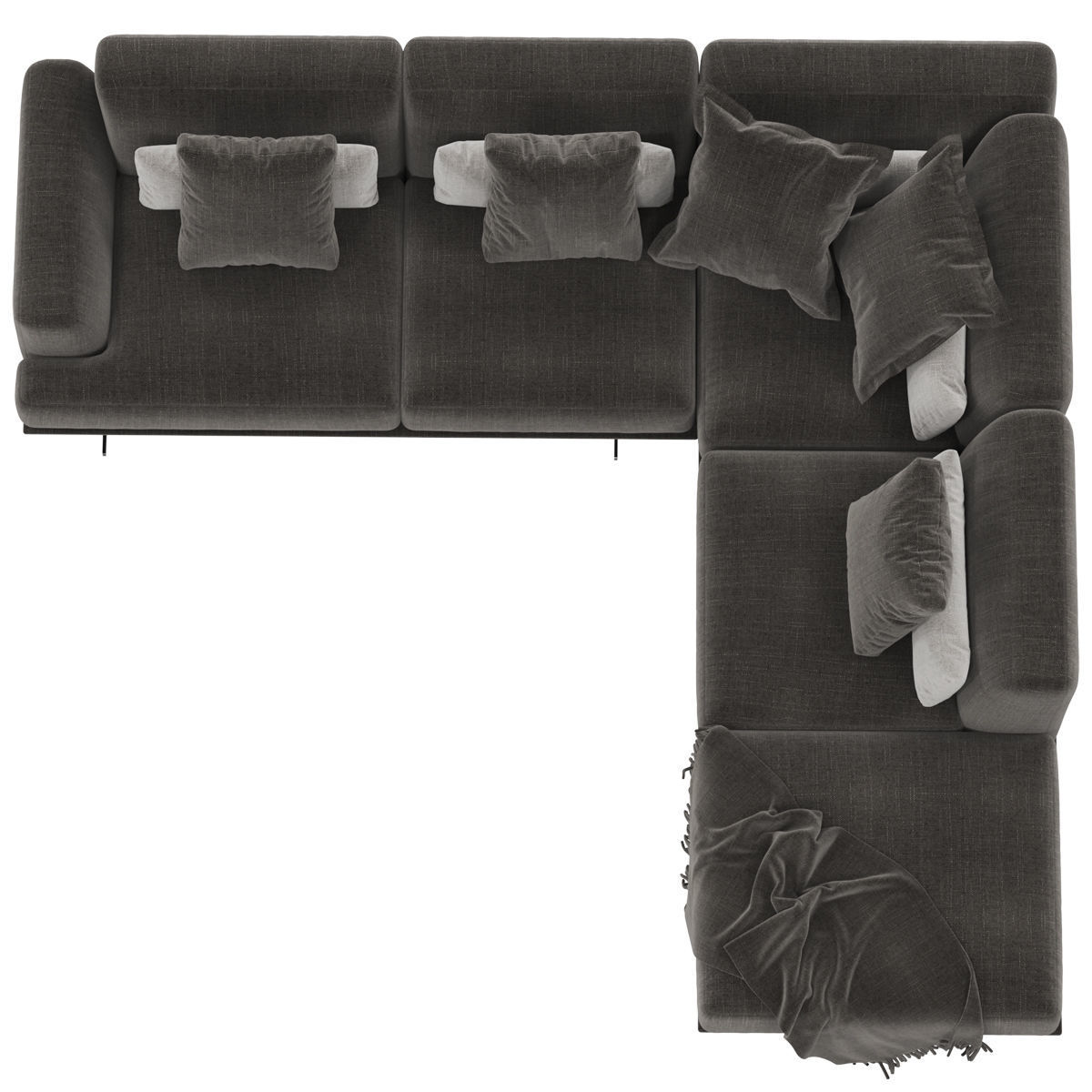 Sofas set 7 sectional sofa with side table 3D model_26