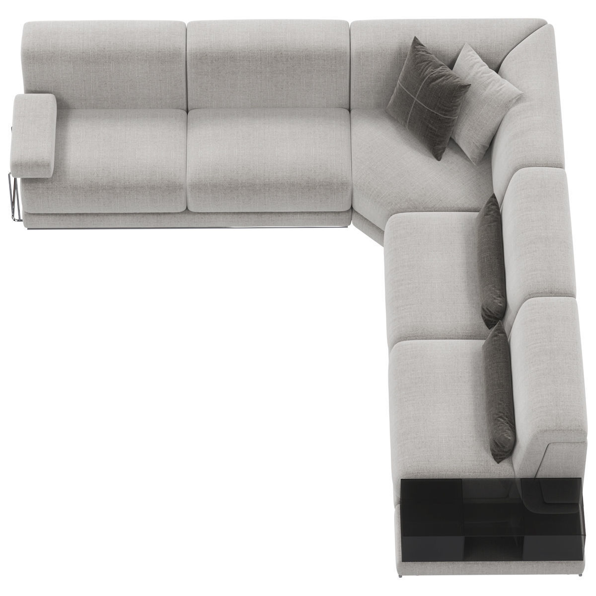 Sofas set 7 sectional sofa with side table 3D model_32