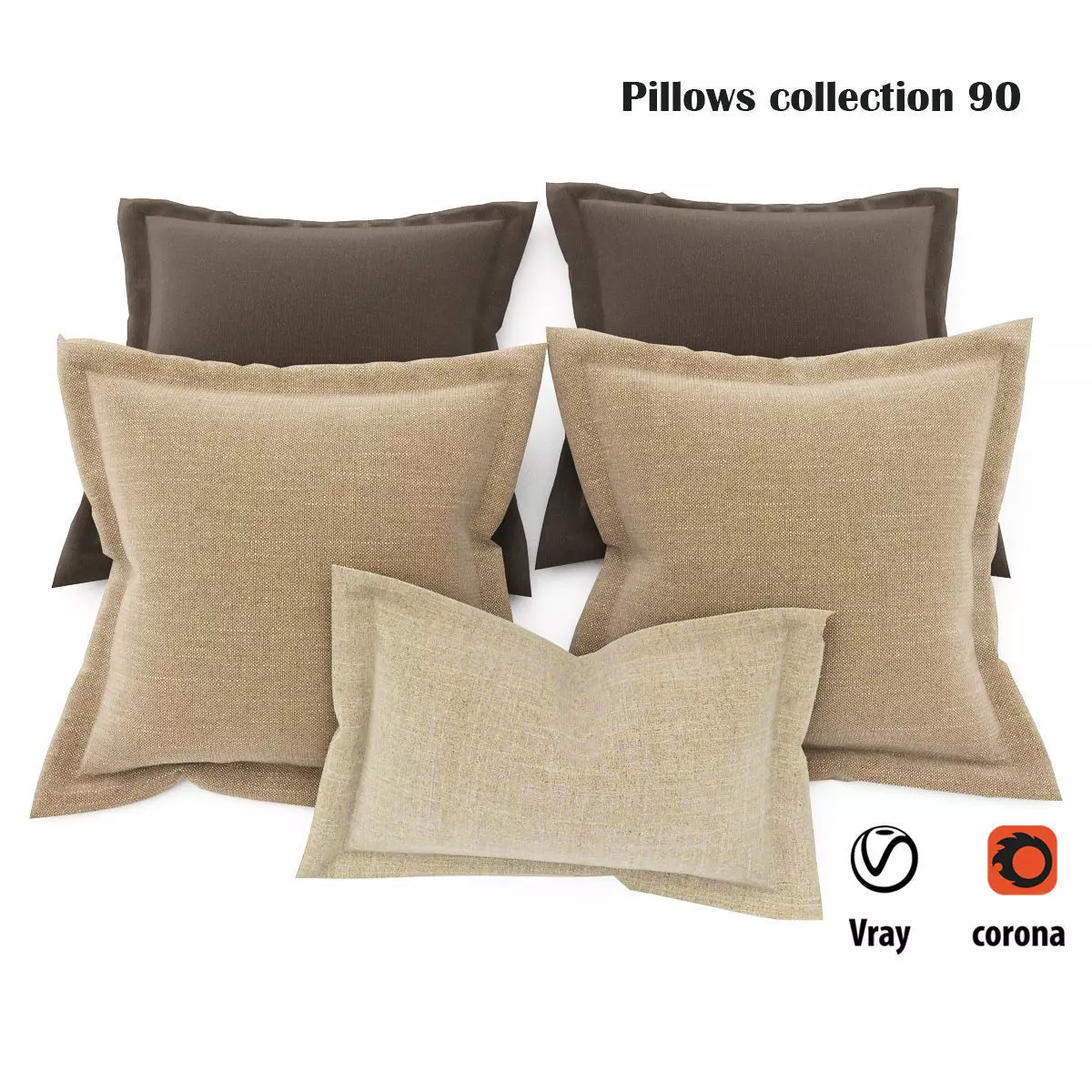 Pillows collection 90 3D model_0