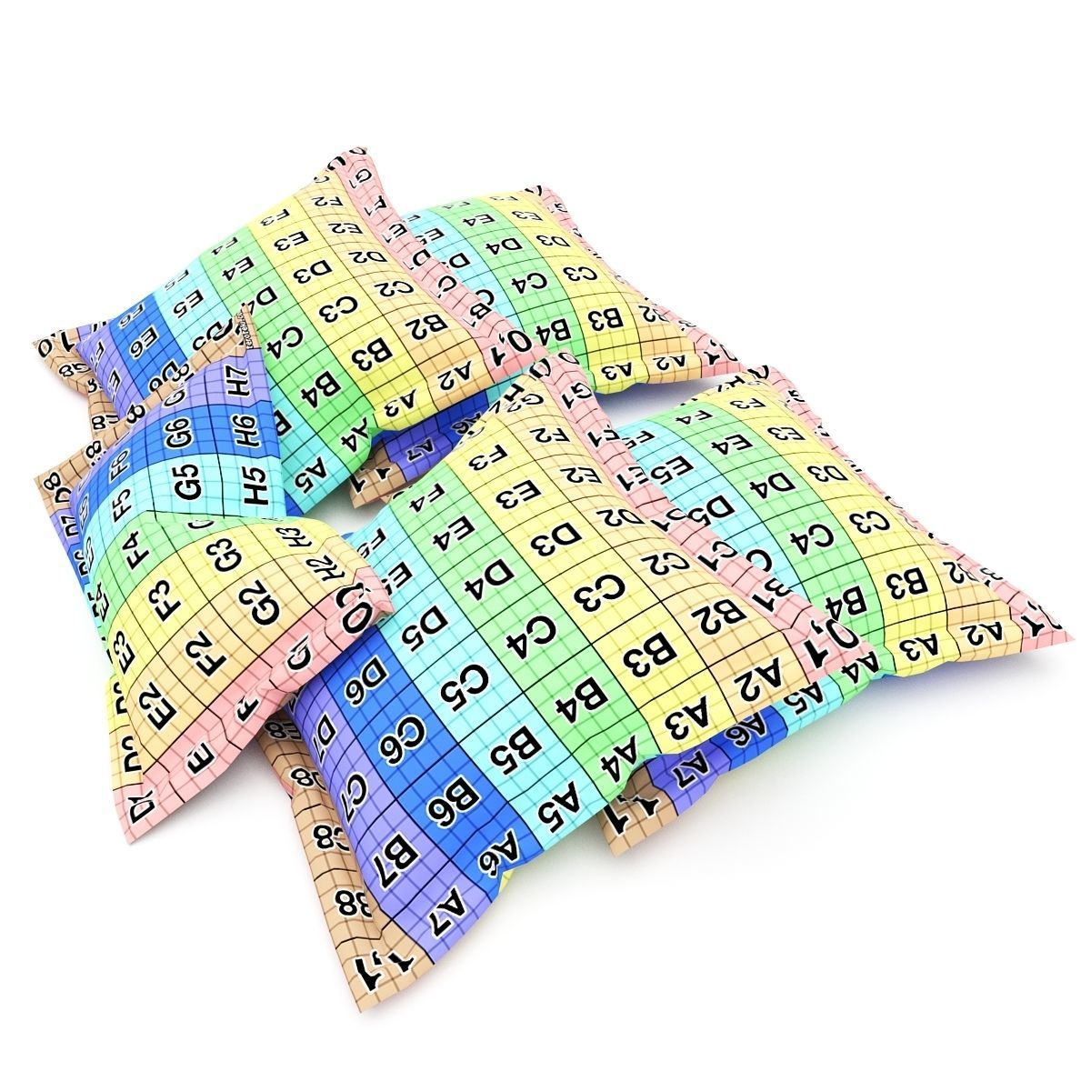 Pillows collection 90 3D model_4