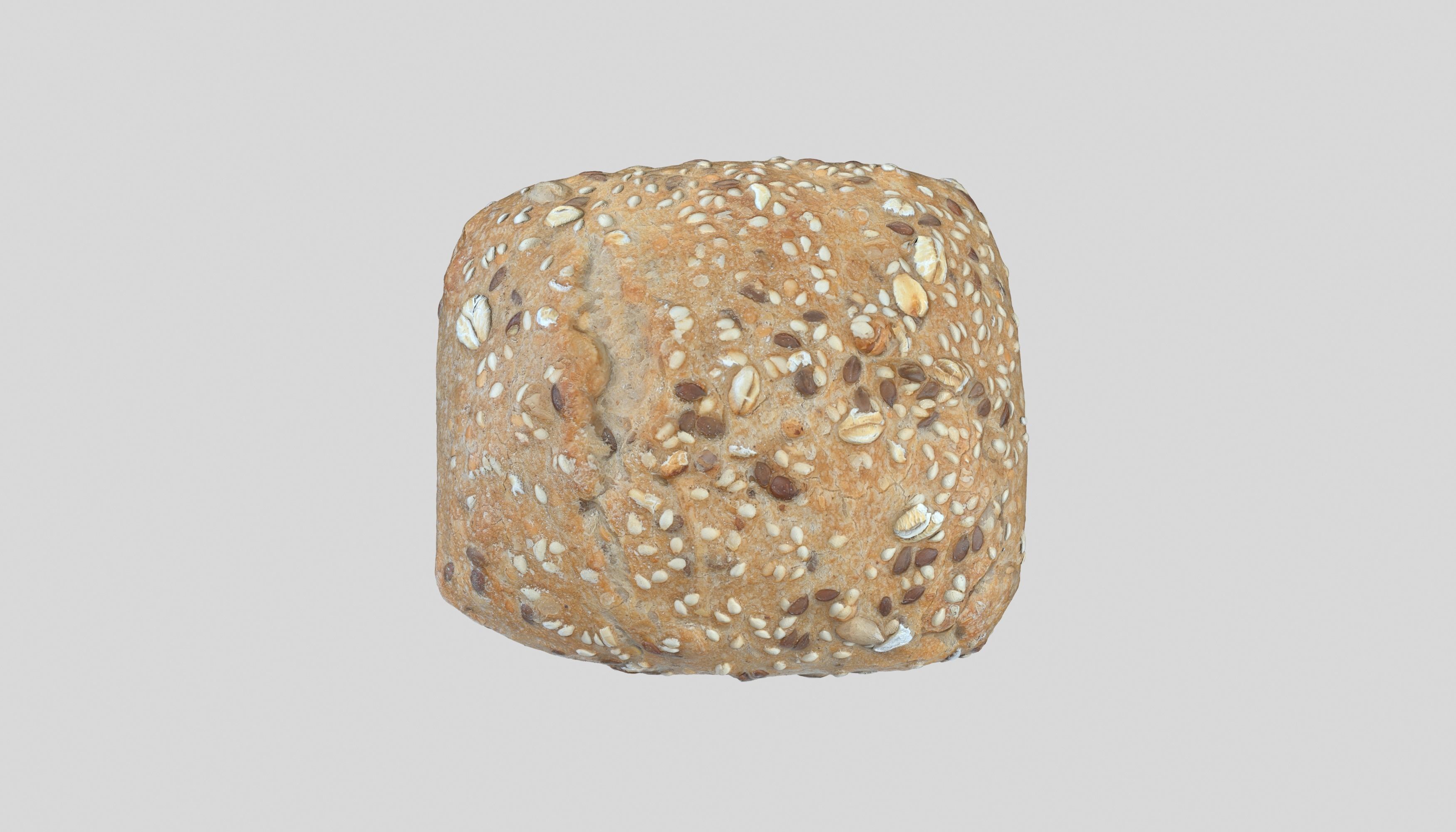Bread Multigrain Roll Photoscan Low-poly 3D model_5