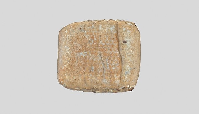 Bread Multigrain Roll Photoscan Low-poly 3D model 7