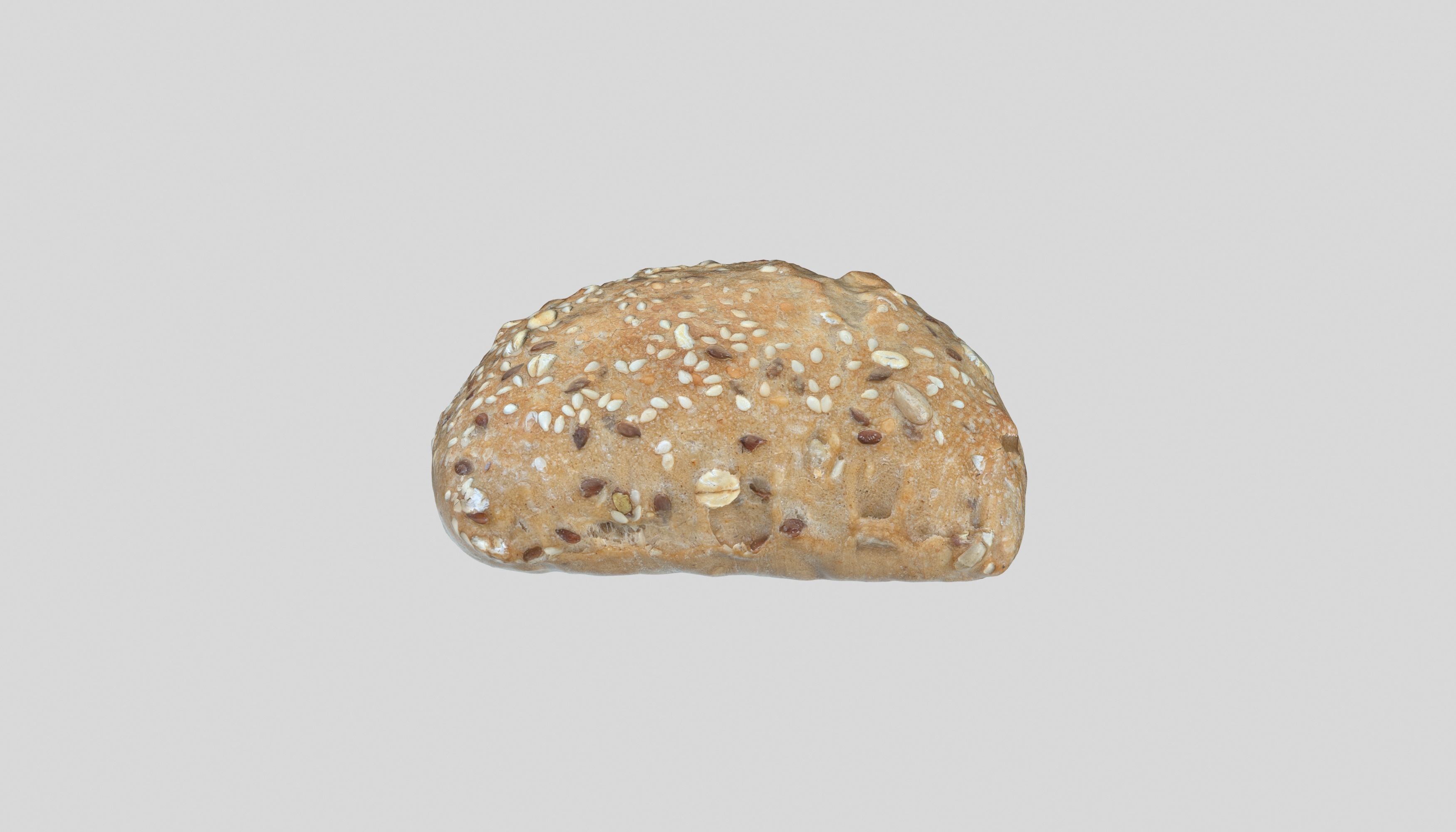 Bread Multigrain Roll Photoscan Low-poly 3D model_9