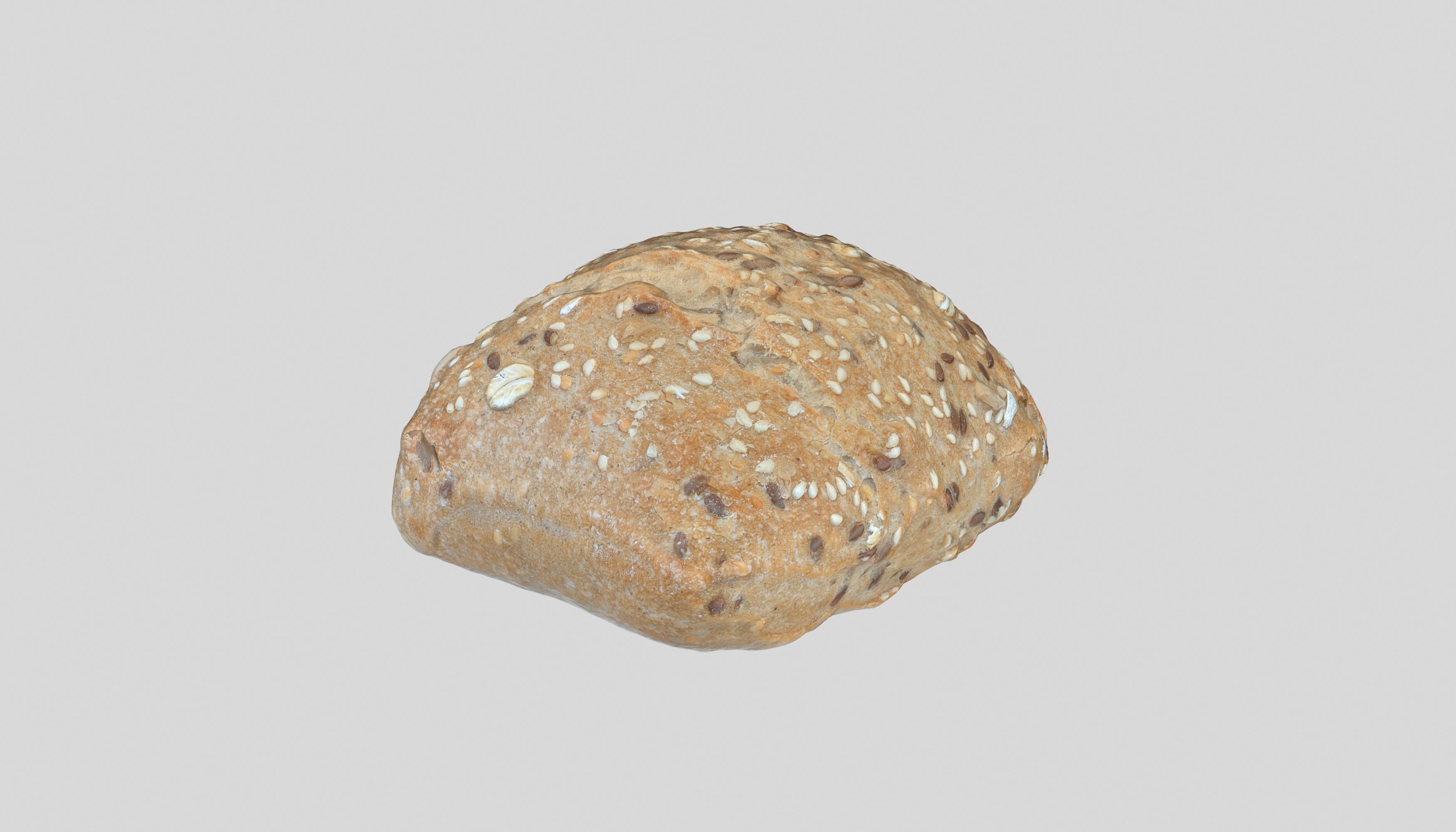 Bread Multigrain Roll Photoscan Low-poly 3D model_11