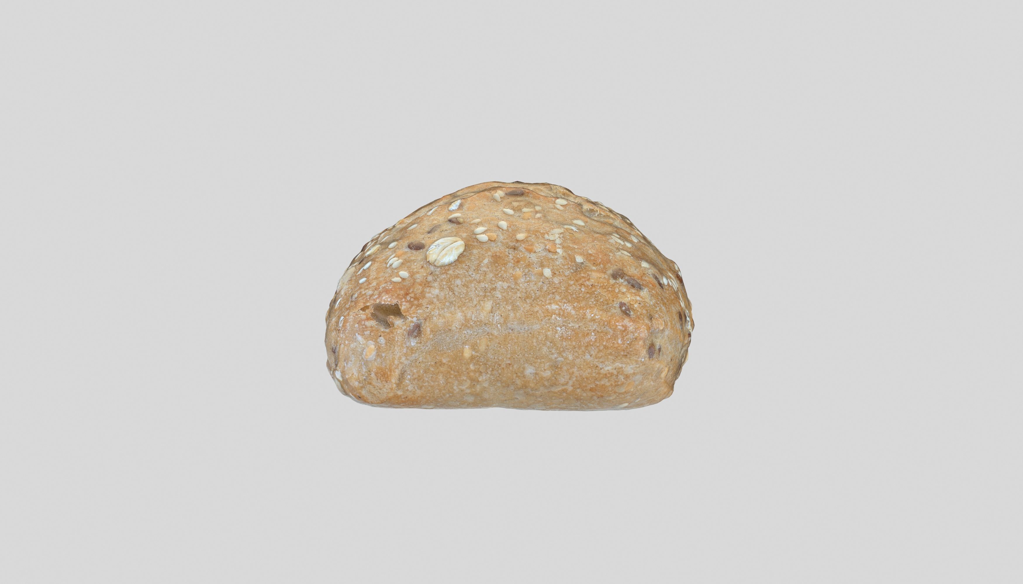 Bread Multigrain Roll Photoscan Low-poly 3D model_10
