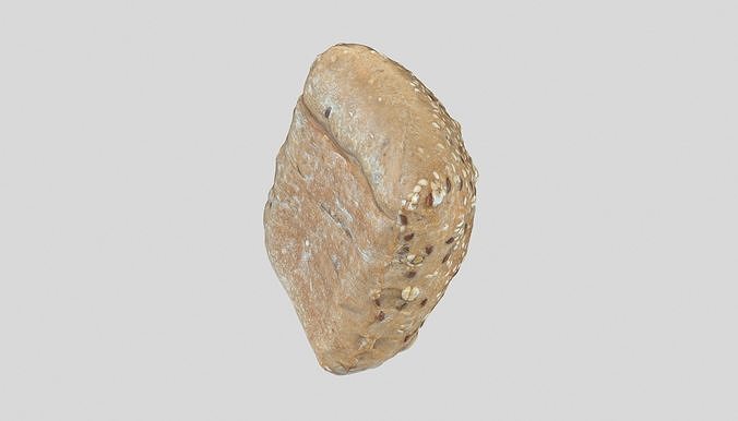 Bread Multigrain Roll Photoscan Low-poly 3D model 3
