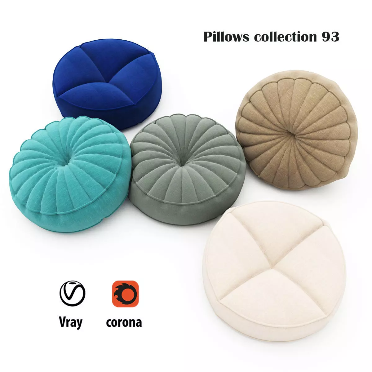 Pillows collection 93 3D model