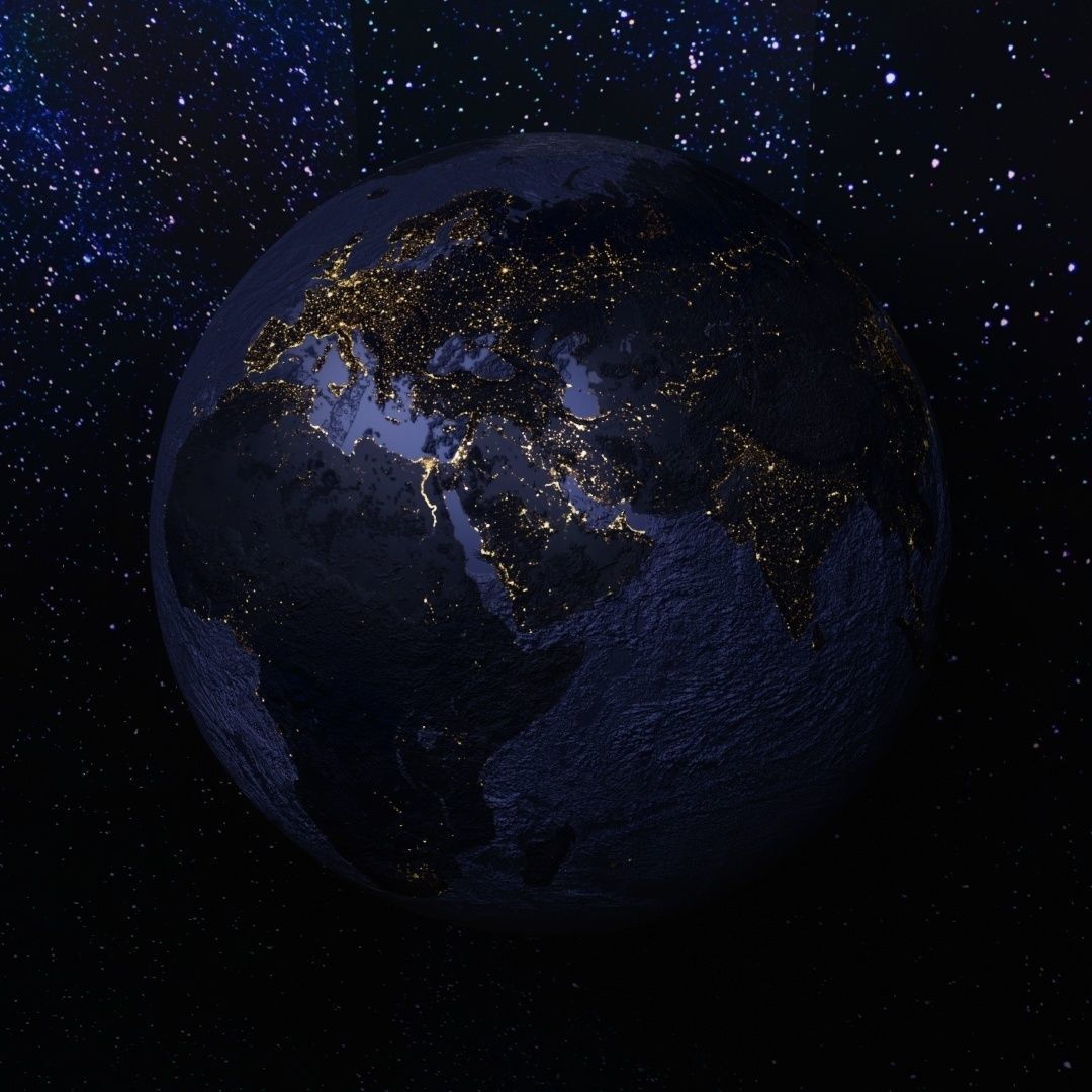 Planet Earth - 8K Textures Low-poly 3D model_1