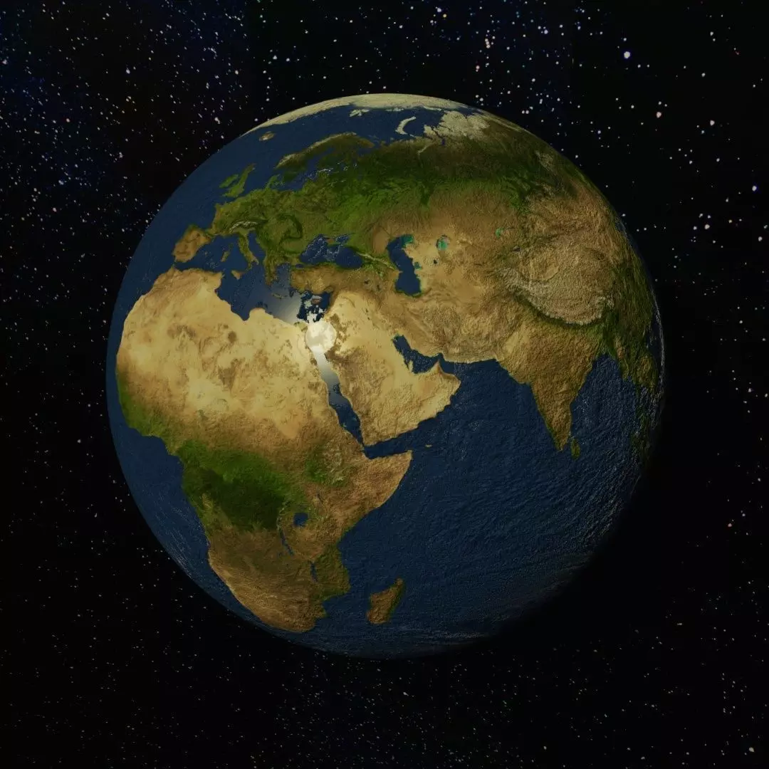 Planet Earth - 8K Textures Low-poly 3D model_0