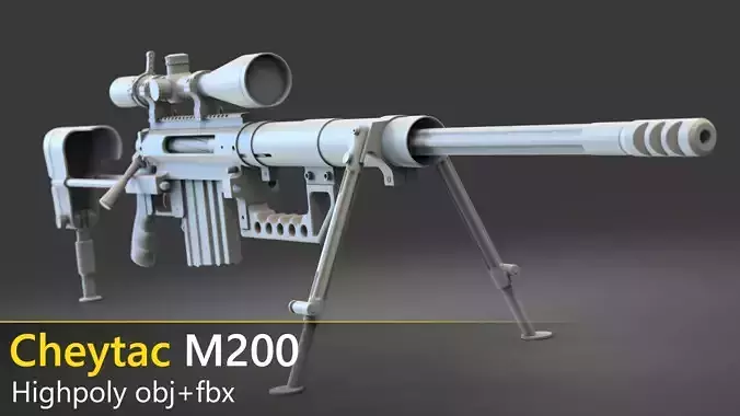 Cheytac M200 - highpoly