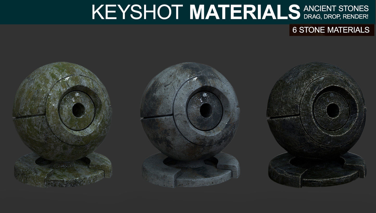 Ancient stone materials for Keyshot Texture_2