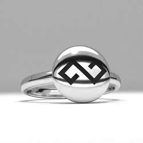 new fashion round jewelry ring with symbol printable