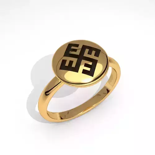 new fashion round symbol jewelry ring printable 3D print model