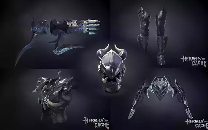 Final Fantasy XIV - Drachen Full Set plus Gae Bolg 3D Model Collection