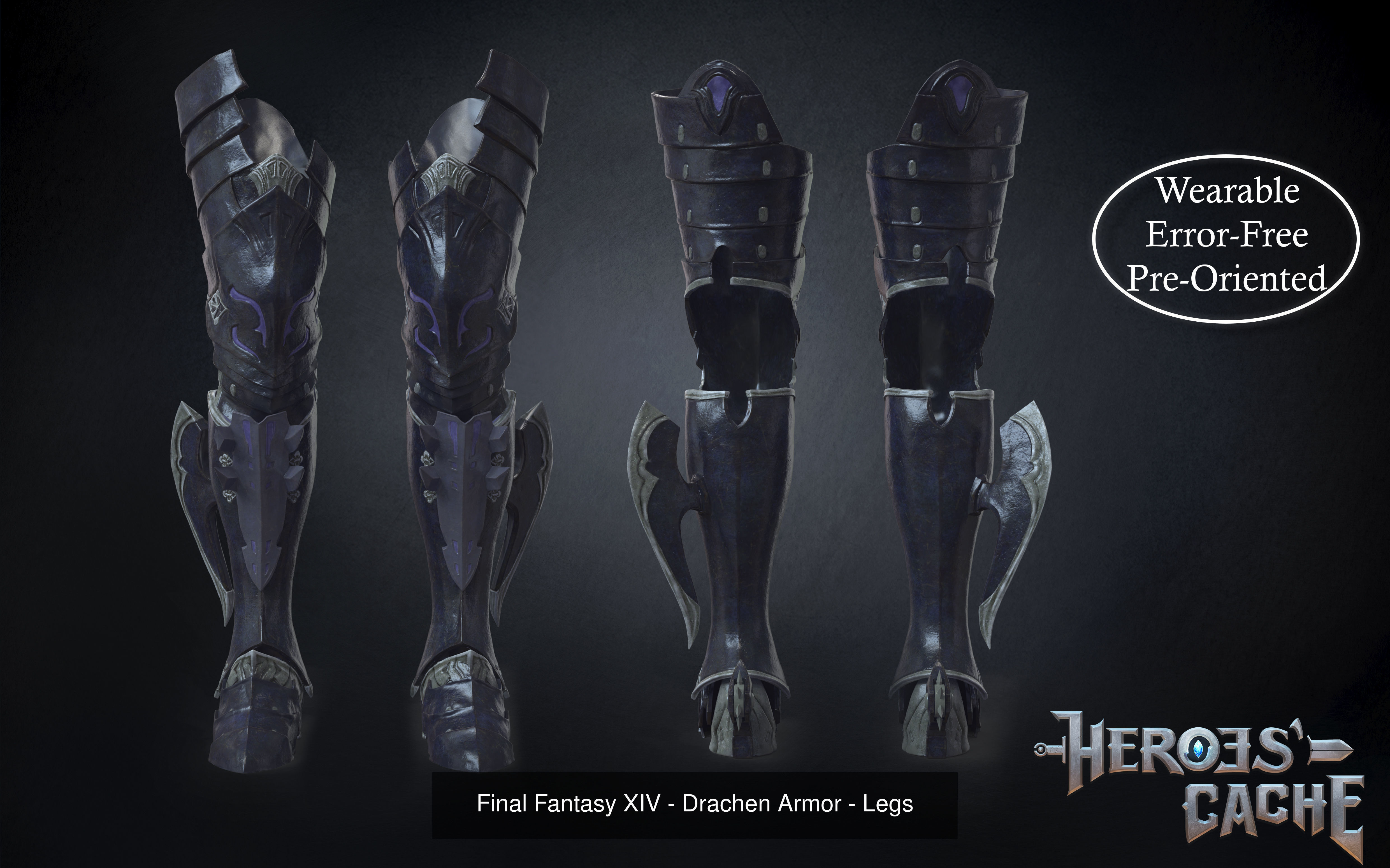 Final Fantasy XIV - Drachen Full Set plus Gae Bolg 3D Model Collection_7