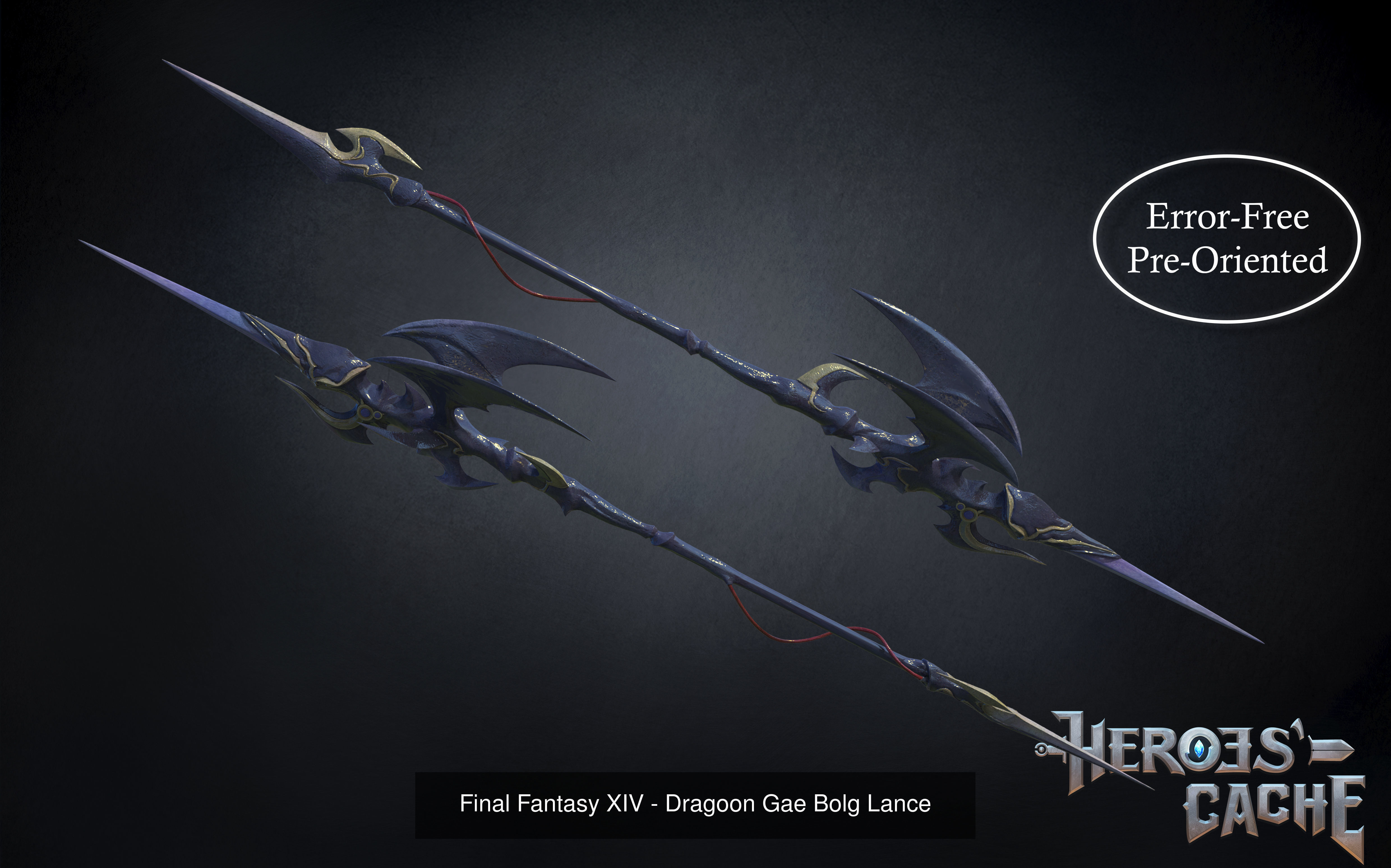 Final Fantasy XIV - Drachen Full Set plus Gae Bolg 3D Model Collection_2