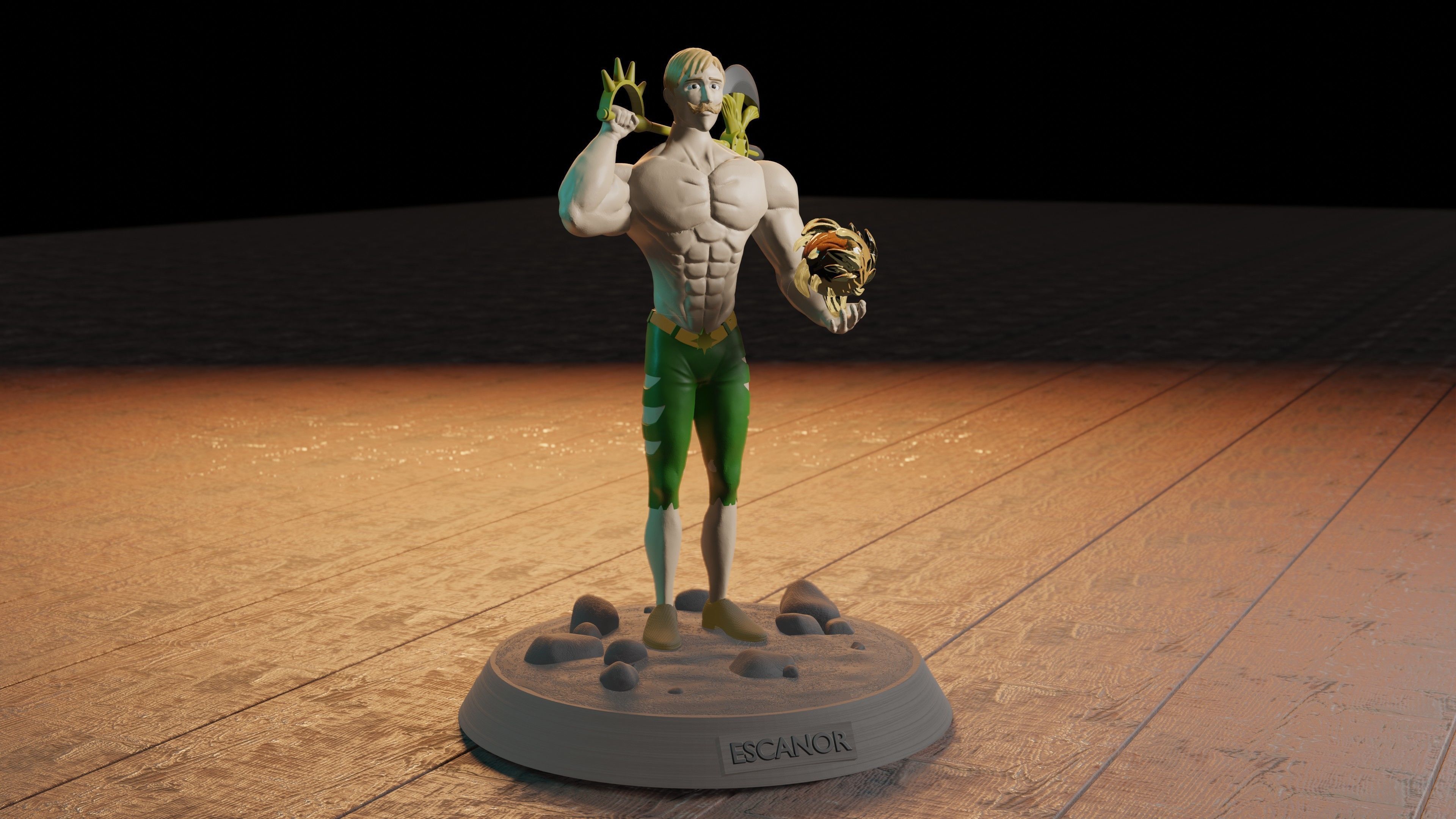 Escanor fortnite mercenary figurine 3D print model_7