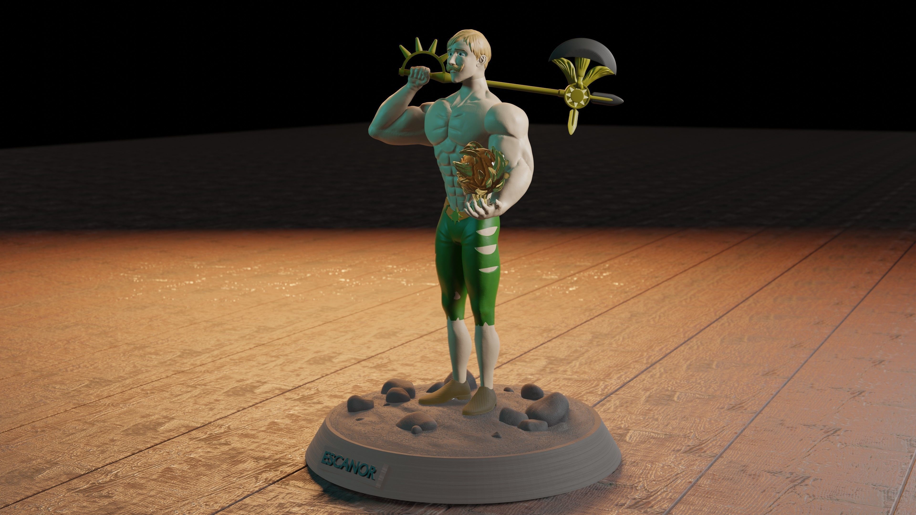 Escanor fortnite mercenary figurine 3D print model_3