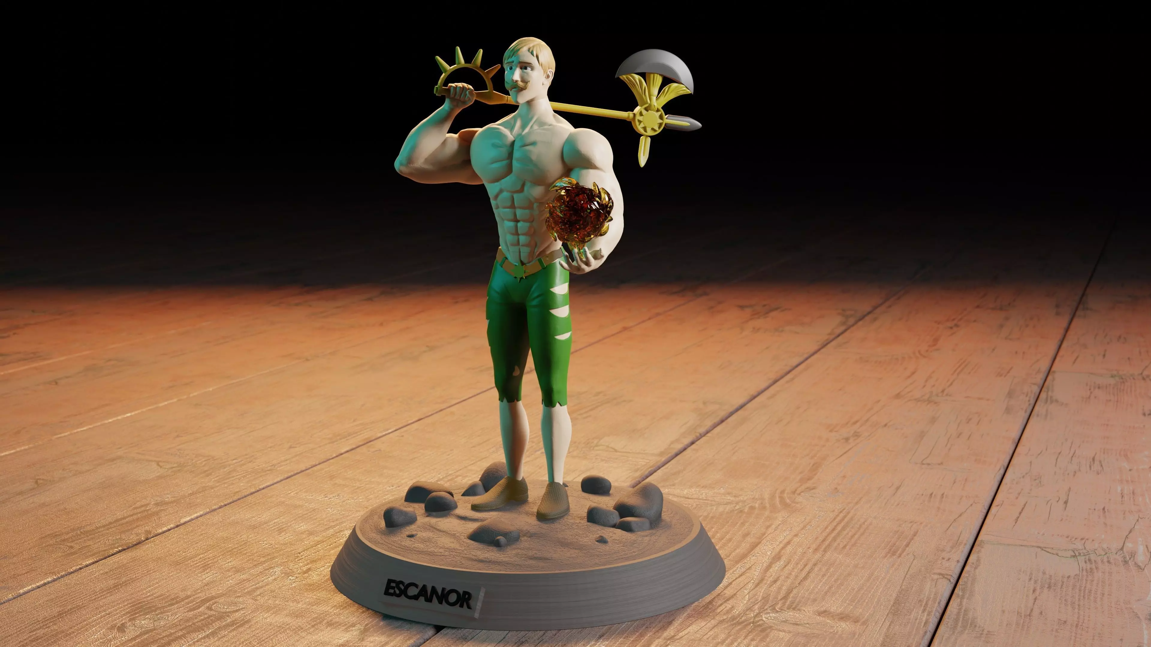 Escanor fortnite mercenary figurine 3D print model_0