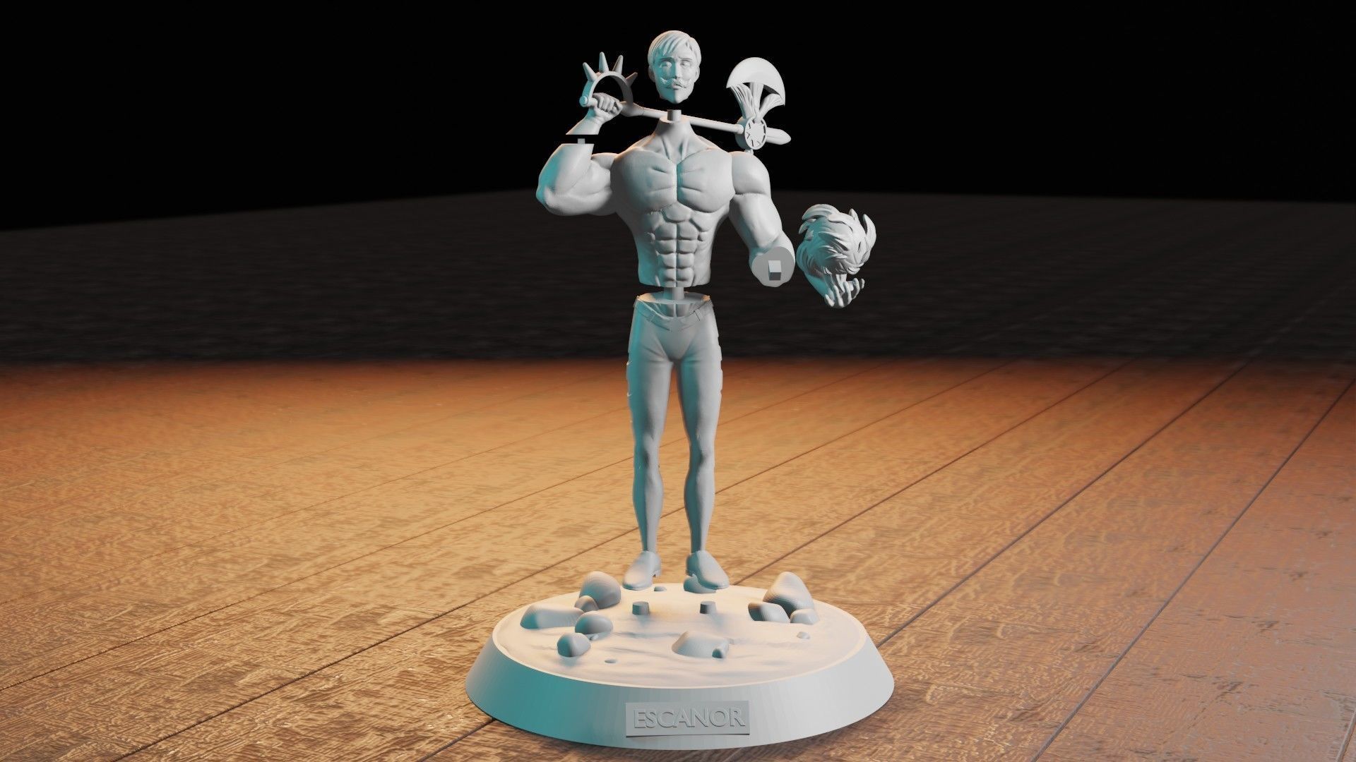 Escanor fortnite mercenary figurine 3D print model_9