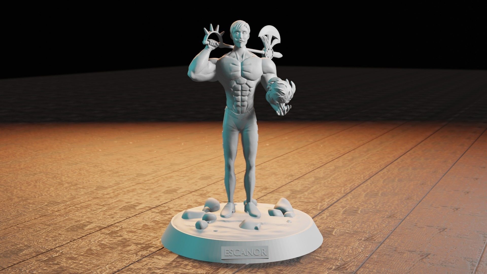 Escanor fortnite mercenary figurine 3D print model_8