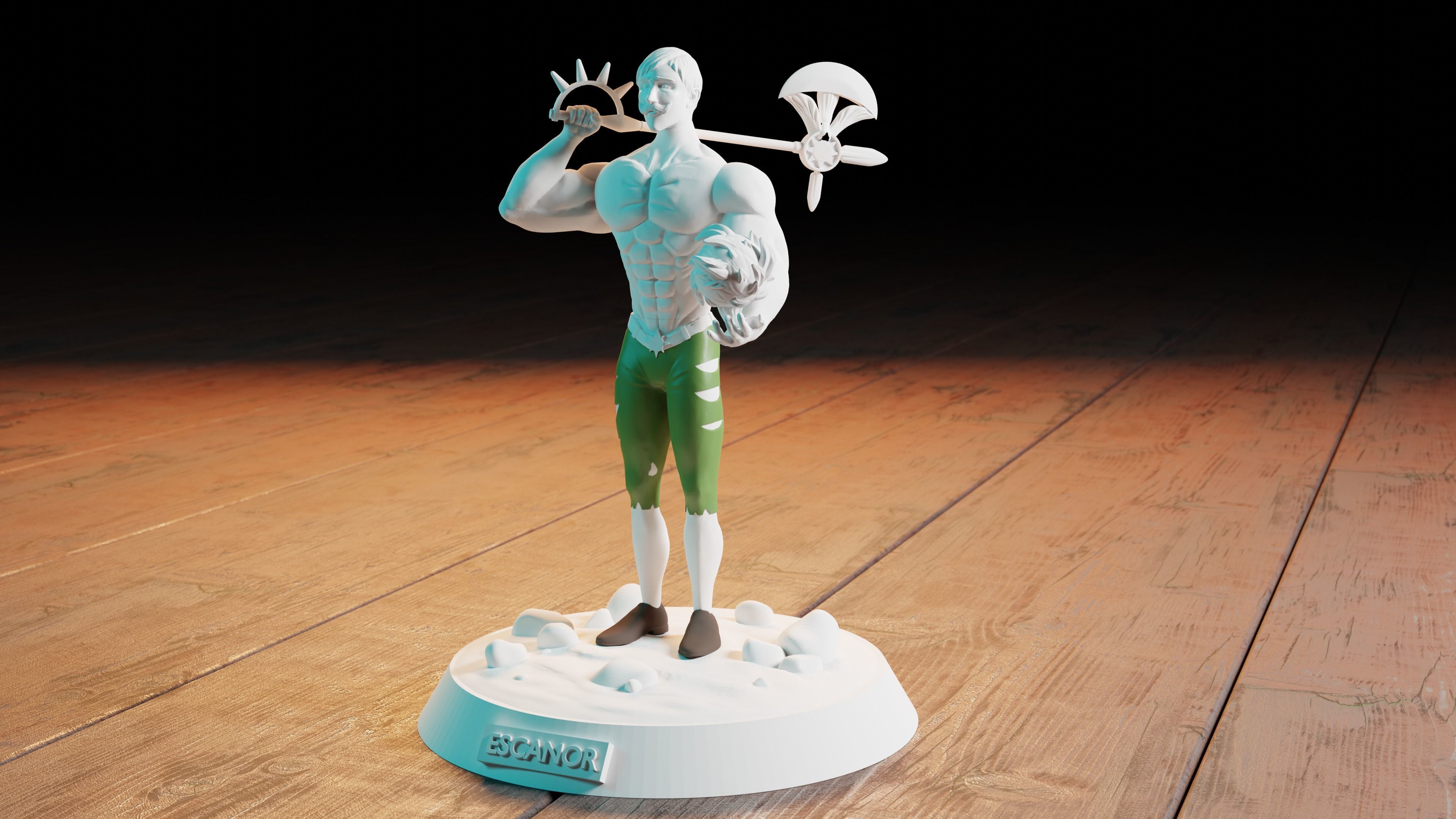 Escanor fortnite mercenary figurine 3D print model_10