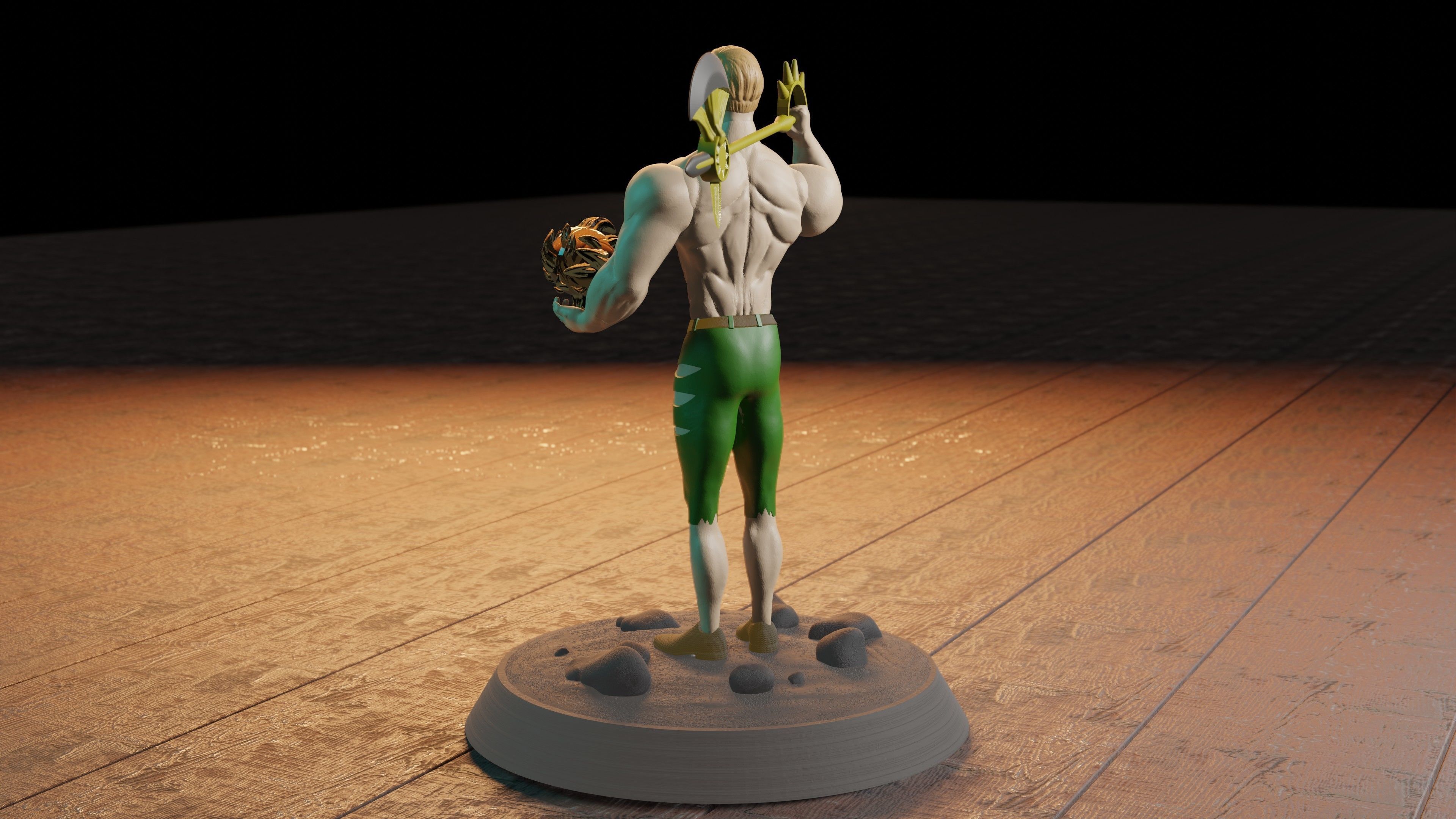 Escanor fortnite mercenary figurine 3D print model_5