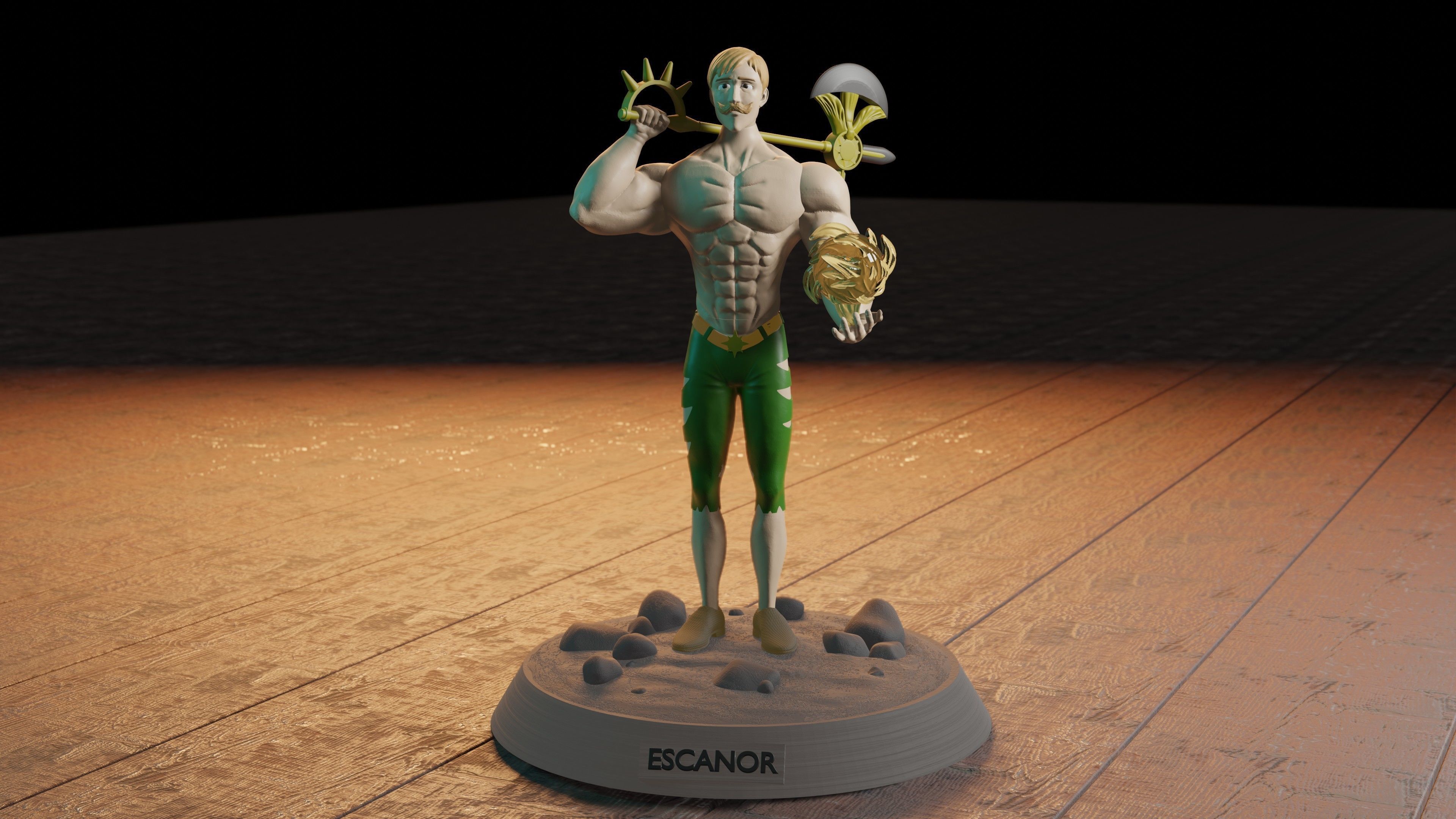 Escanor fortnite mercenary figurine 3D print model_2