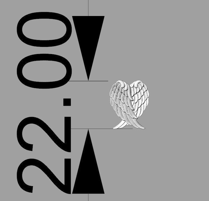 Pendant wings 3D print model_4