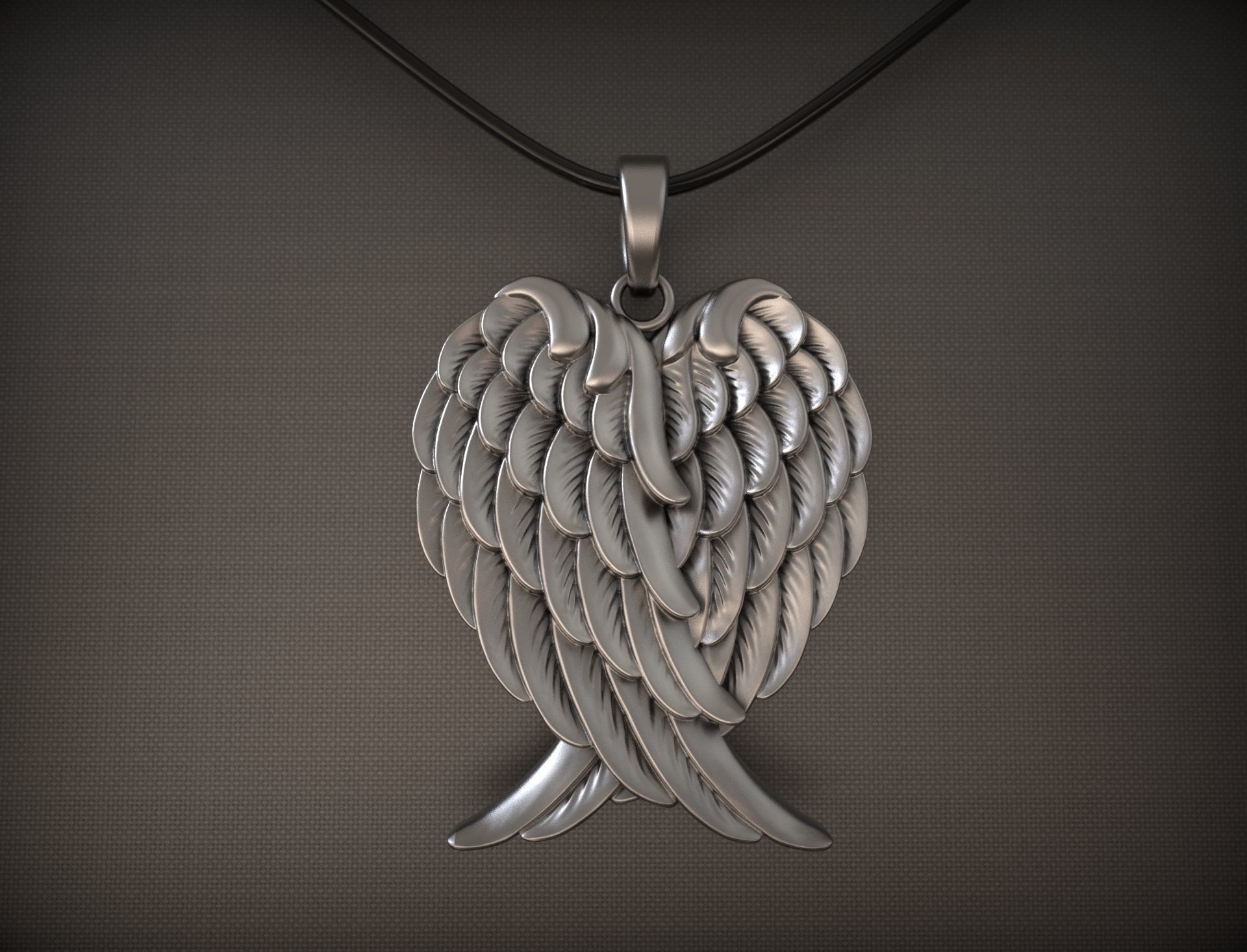 Pendant wings 3D print model_2