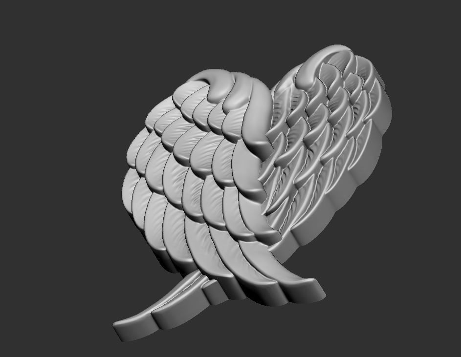 Pendant wings 3D print model_8