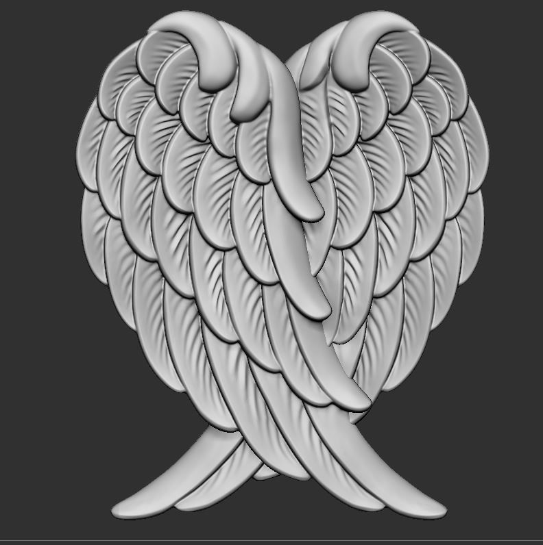 Pendant wings 3D print model_6