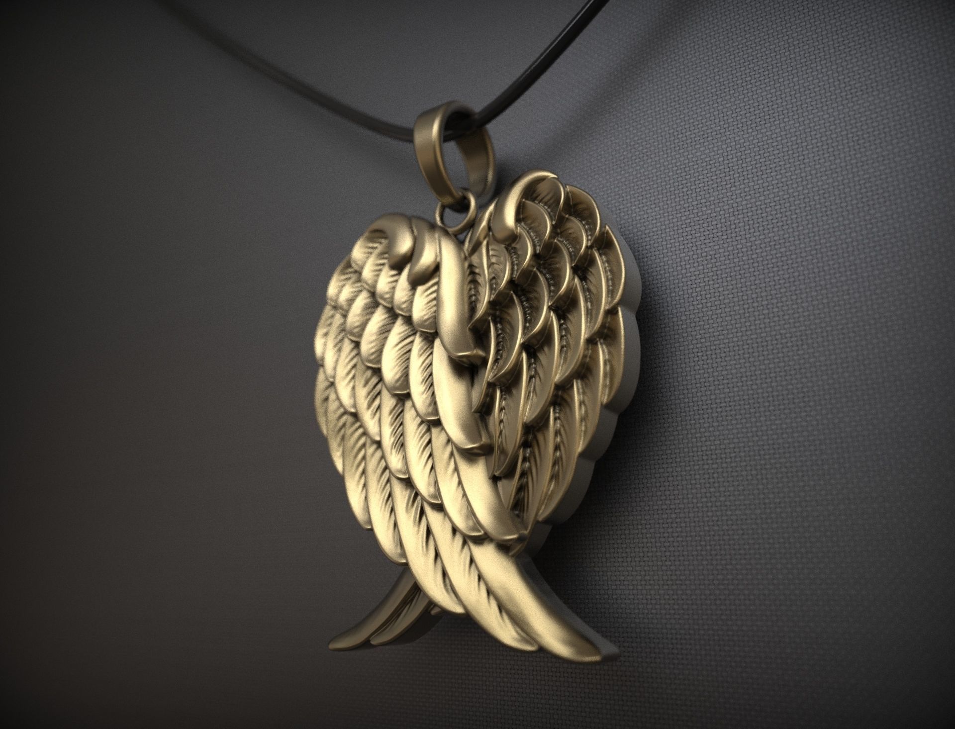 Pendant wings 3D print model_1