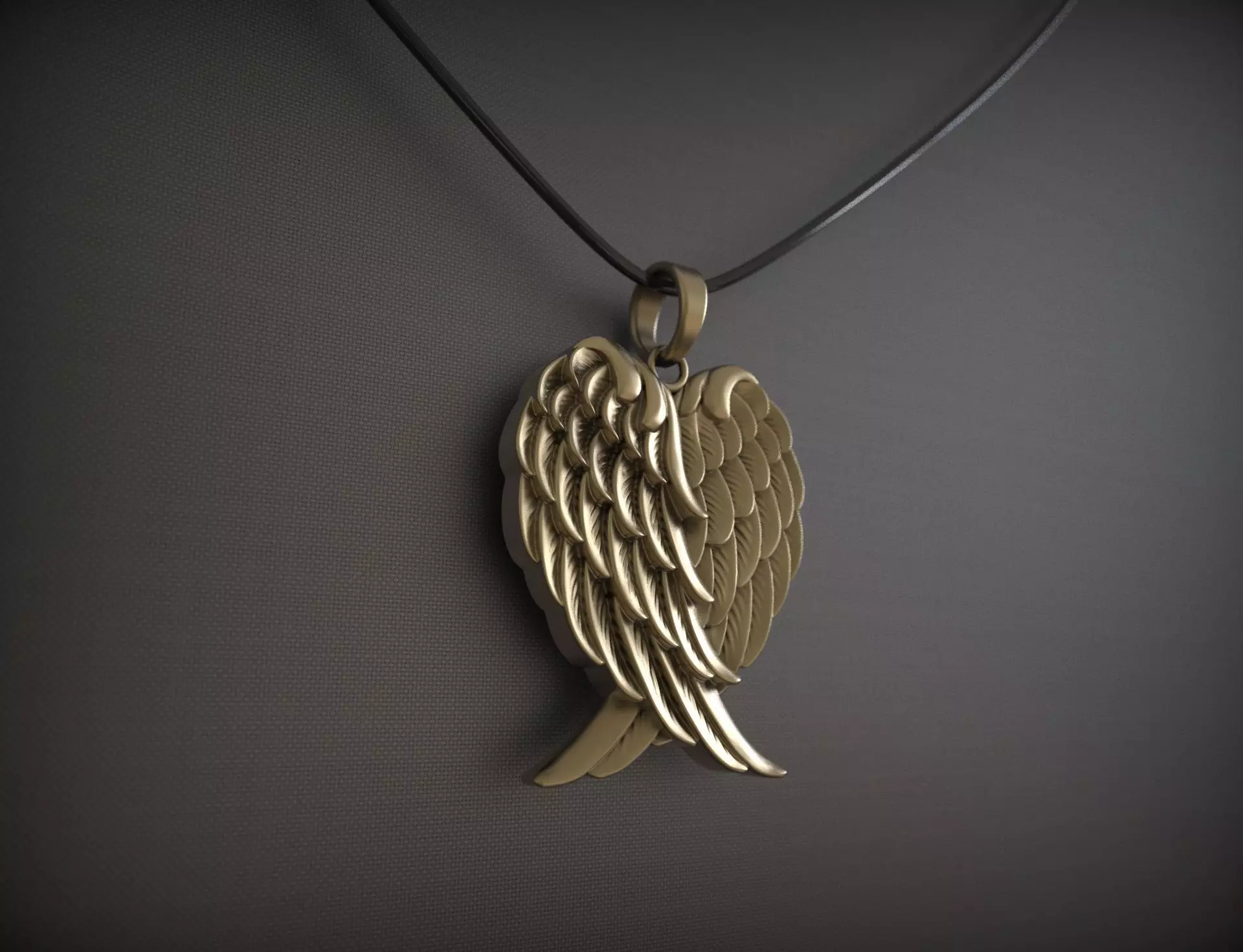 Pendant wings 3D print model_0