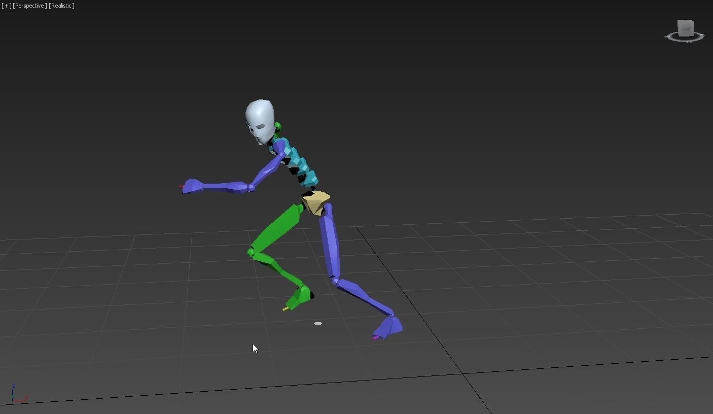 snoopy 2 skeleton in motion 3D model_9