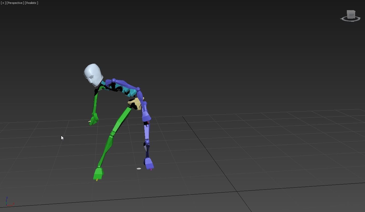 snoopy 2 skeleton in motion 3D model_5