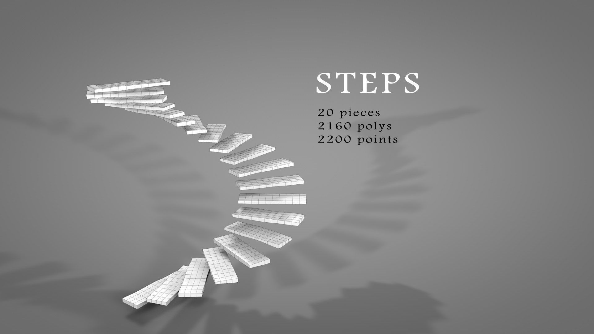 Tree House Spiral Stairs Low-poly 3D model_2