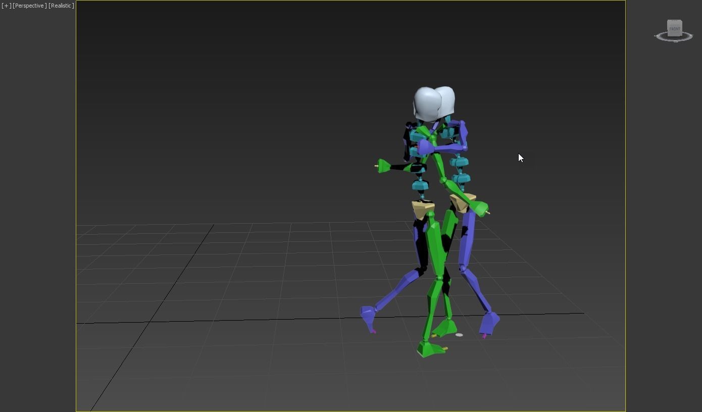 flower and kiss 3D model_4