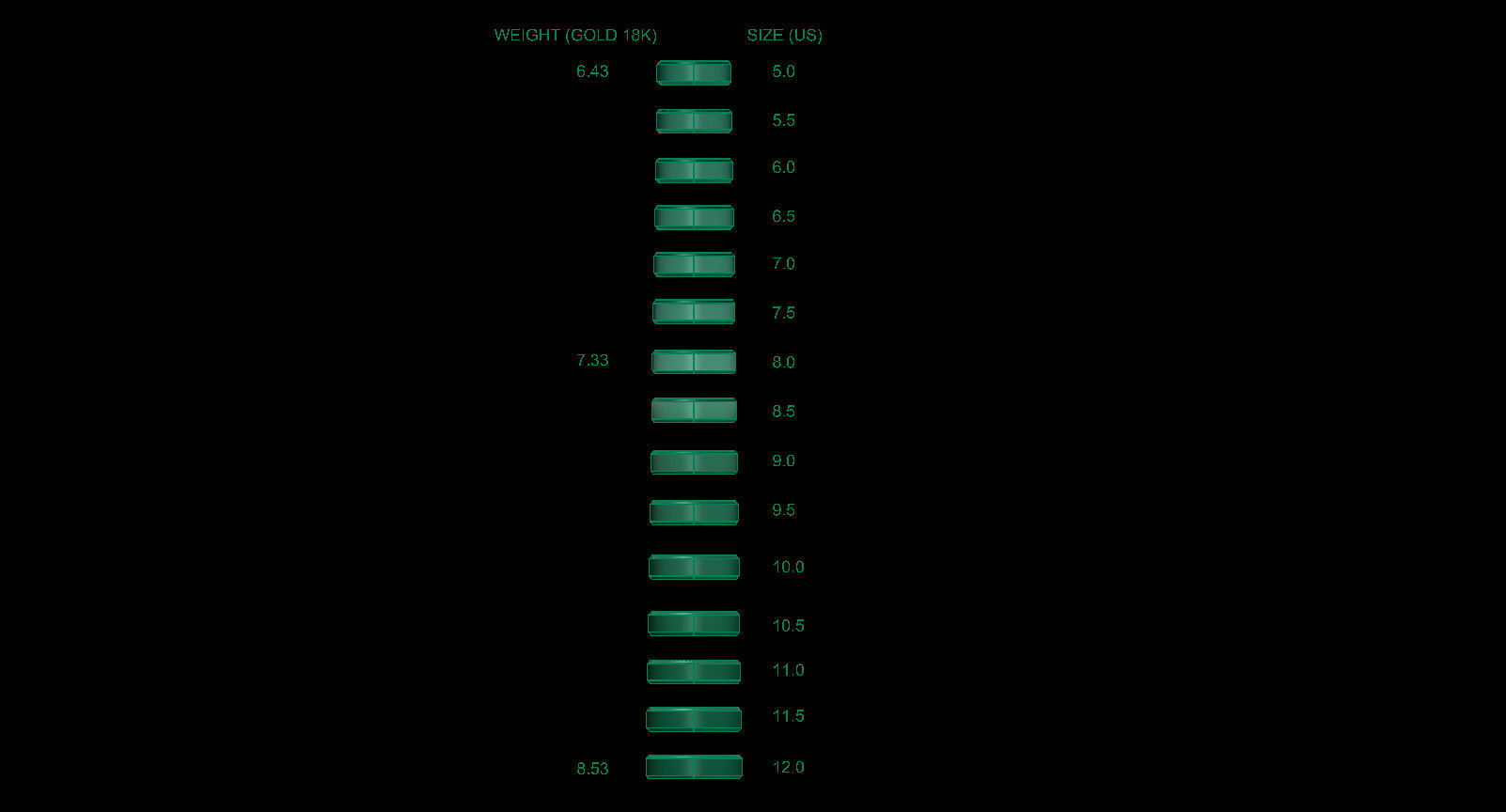 Chamfer Wedding Band 6 mm wide 3D print model_9